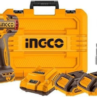 INGCO 20V Impact Driver Kit CIRLI2028: Cordless Power Tool with 2 Batteries & Charger - 285NM Torque