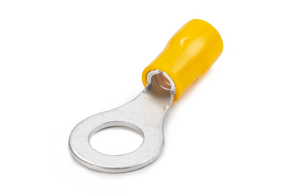 HELLERMANNTYTON 3R10 5 Terminal Pre-Pack: Yellow Insulated Ring Terminal Connector for Electrical Wiring | PRPK41