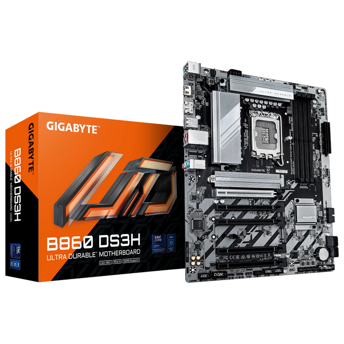 GIGABYTE Intel® B860 Chipset for LGA 1851; 4x DDR5; 2x M2; HDMI/DP ; ATX Gigabyte