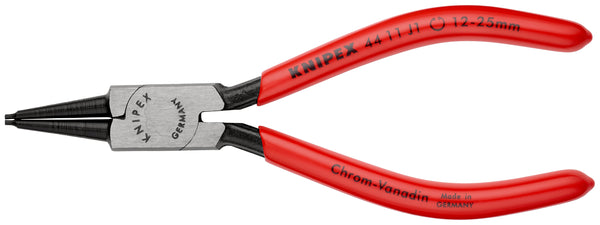 KNIPEX 44 11 J1 SB Circlip Pliers for internal circlips in bore holes with plastic coating black atramentized 140 mm - KNI4411J1SB