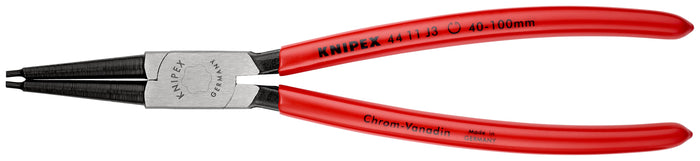 KNIPEX 44 11 J3 SB Circlip Pliers for internal circlips in bore holes with plastic coating black atramentized 225 mm - KNI4411J3SB