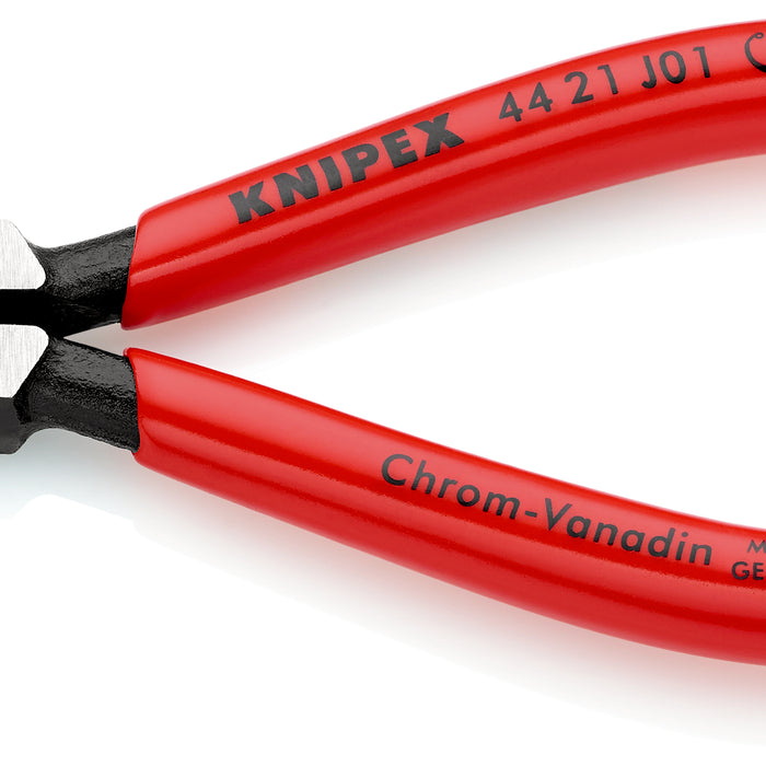KNIPEX 44 21 J01 SB Circlip Pliers for internal circlips in bore holes with plastic coating black atramentized 130 mm - KNI4421J01SB