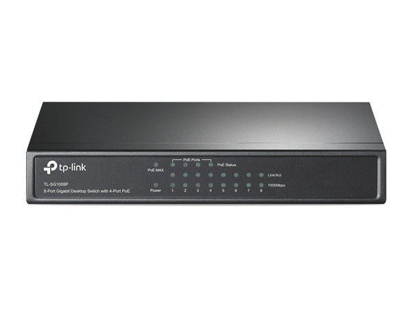 TP-Link 8-Port Gigabit 4 PoE+ Desktop Switch | TL-SG1008P-TP-SG1008P