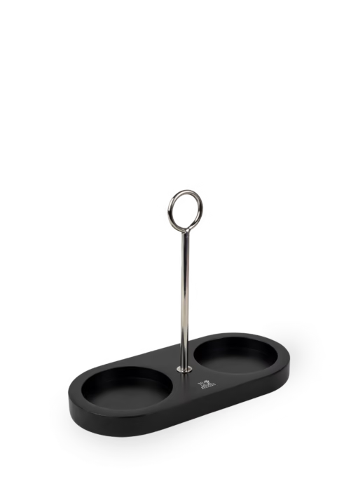 LINEA BAMBOO - MATT BLACK - TRAY WITH HANDLE - 17CM (6) - PEU44565