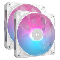 Corsair RX Series; iCUE LINK RX140; 140mm Fan; Dual Pack - White.