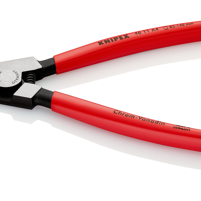 KNIPEX 46 11 A4 SB Circlip Pliers for external circlips on shafts with plastic coating black atramentized 320 mm - KNI4611A4SB