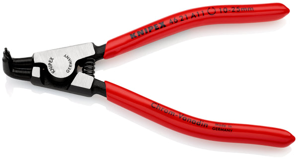 KNIPEX 46 21 A11 SB Circlip Pliers for external circlips on shafts with plastic coating black atramentized 125 mm - KNI4621A11SB