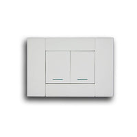 Major Tech Two Lever One-Way Switch WT (100mmx50mm) 2VW1112