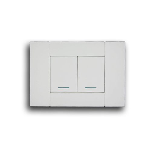 Major Tech Two Lever One-Way Switch WT (100mmx50mm) 2VW1112