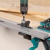 Wolfcraft Dowelling Jig Rule 4650000 - Precision Woodworking Tool for Dowel Joints, Boreholes, Hinges & Fittings