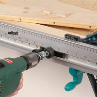 Wolfcraft Dowelling Jig Rule 4650000 - Precision Woodworking Tool for Dowel Joints, Boreholes, Hinges & Fittings