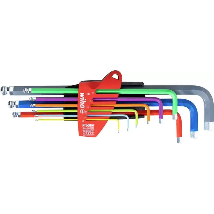 Wiha HEX KEY SET - COLOUR FLOURESCENT ERGOSTAR 46555 - WIH369S9F