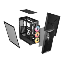 3200D RS ARGB Mid-Tower PC Case; 3x RS120 ARGB fans incl - Smoke.