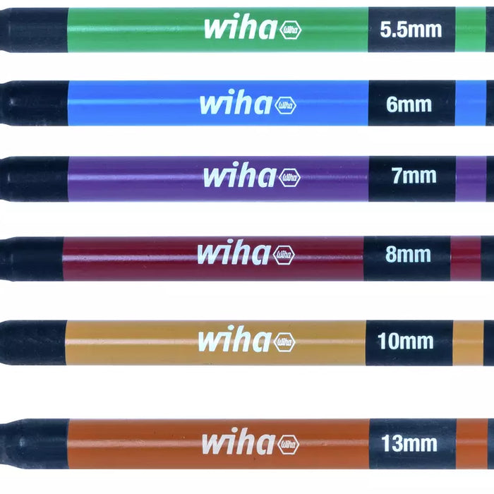 Wiha NUT DRIVER SET - COLOUR CODED 5.5 to 13mm - WIH7044C