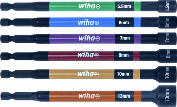 Wiha NUT DRIVER SET - COLOUR CODED 5.5 to 13mm - WIH7044C