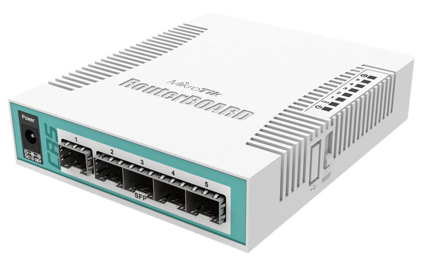 MikroTik Cloud Router Switch 5 Port SFP 1 PoE/SFP Port | CRS106-1C-5S-MT-RBCRS106-1C-5S