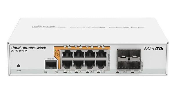 MikroTik Cloud Router Switch 8 Port PoE 4SFP | CRS112-8P-4S-IN-MT-RBCRS112-8P-4S-IN