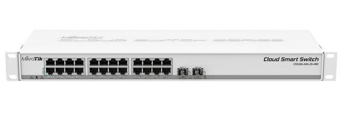 MikroTik Smart Switch 24 Port Gigabit  2 SFP+ | CSS326-24G-2S+RM-MT-RBCSS326-24G-2S+