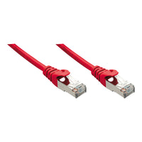 LINDY 0.5M F/UTP CABLE CAT5E RED (48235) - NET-FLY-R-0.5M-L