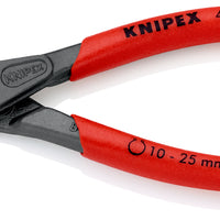 KNIPEX 49 11 A1 SB Precision Circlip Pliers for external circlips on shafts with non-slip plastic coating grey atramentized 140 mm - KNI4911A1SB