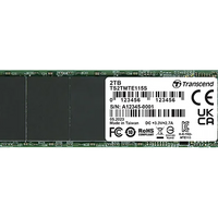 TRANSCEND 250GB MTE115S PCI-E GEN 3x4 M.2 2280 SSD 3D NAND - 3200 MB/s Read 1300 MB/s Write - 100 TBW Transcend