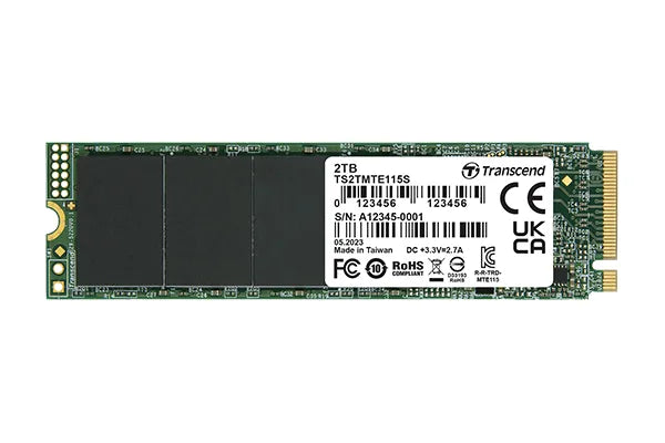 TRANSCEND 250GB MTE115S PCI-E GEN 3x4 M.2 2280 SSD 3D NAND - 3200 MB/s Read 1300 MB/s Write - 100 TBW Transcend