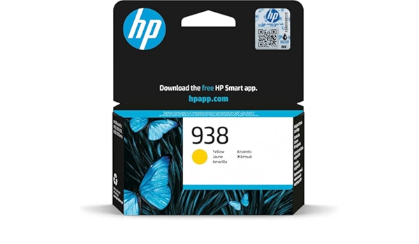 HP 938 Yellow Original Ink Cartridge - Genuine HP Ink for Vibrant Prints