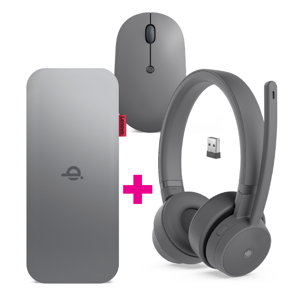Lenovo Go Wired ANC Headset + Wireless Mobile Power Bank + Wireless Mouse Bundle-4XD1C99223-PROMO