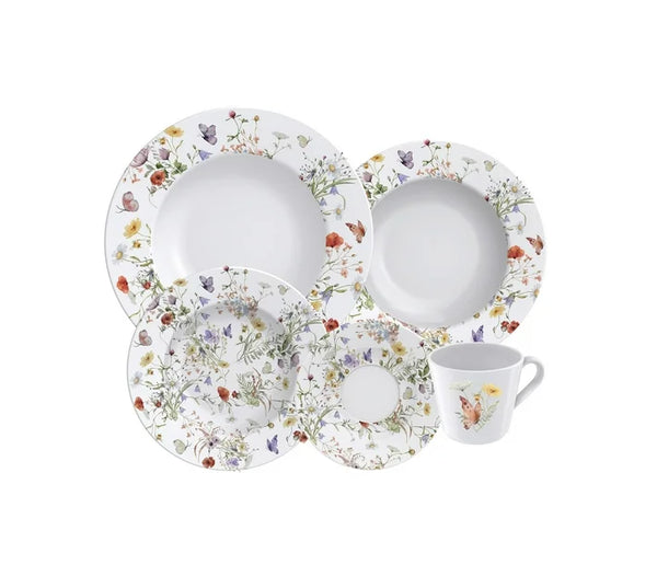 Tramontina Ana Clara 20Pc. Tea Cup X 4 185MlSaucer X 4Deep Plate 23Cm X 4Shallow Plate 27Cm X 4Dessert Plate 21Cm X 4 - 96589/016