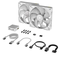 Corsair RX Series; iCUE LINK RX140; 140mm Fan; Dual Pack - White.