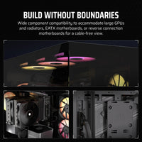 3500X Tempered Glass Black Mid-Tower PC Case; 2x 3.5'' |  2x 2.5'' Drive Bays; Up to 360mm Radiator compatible-CC-9011276-WW