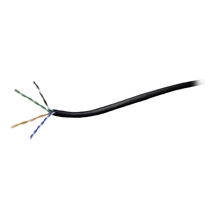 500M ROLL CAT5E SOLID NETWORK CABLE - BLACK - NET-CAT5STCAB500-BLK