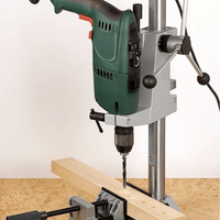 Wolfcraft Drill Stand 5027000 - Precision Drilling Tool for Flat Surfaces & Round Work Pieces