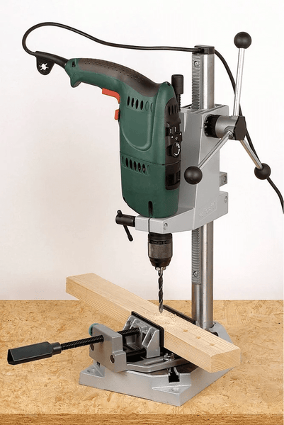 Wolfcraft Drill Stand 5027000: Precision Drilling Tool for Woodworking - Drill Press in Action