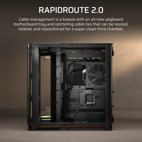 AIR 5400 LX-R RGB iCUE LINK Triple Chamber Mid-Tower PC Case ;3x Fans included;2x 2.5'' ; 1x 3.5'';  Black