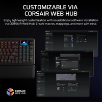 Corsair VANGUARD PRO 96% Hall Effect Gaming Keyboard - MGX Hyperdrive magnetic switches - Black.