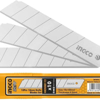 Ingco | Snap Off Knife Blade 10-Piece Set, 18mm x 100mm  - HKNSB112
