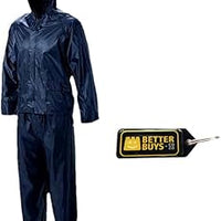 DROMEX RAIN SUIT RUBBERIZED N/BLUE [S]  PRSRUB/SB