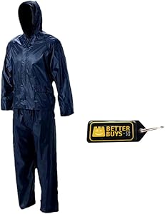 DROMEX RAIN SUIT RUBBERIZED N/BLUE [S]  PRSRUB/SB