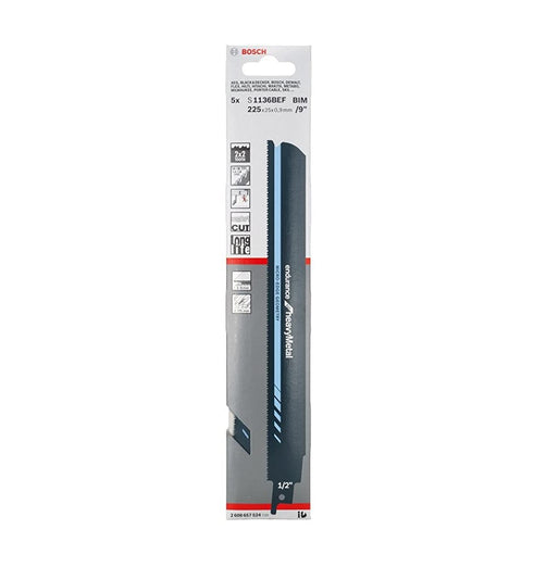 Bosch: saw blades  - BIM S 1127 BEF Endurance for Heavy Metal, 5 pc -  SKU: 2608657524