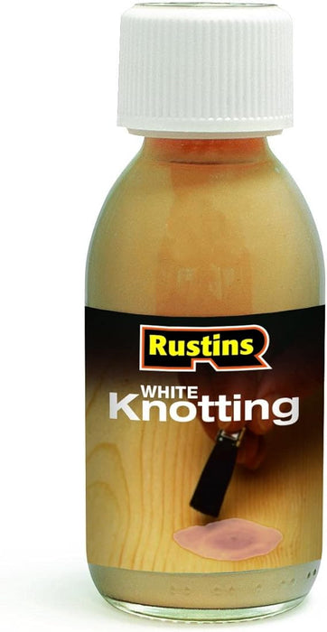 Rustins White Knotting 125ml - Wood Knot Sealer, Stain Blocker, Wood Treatment, Interior/Exterior Use