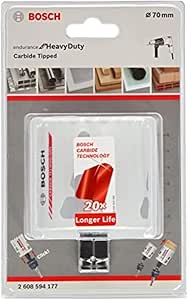 Bosch 70mm Carbide Hole Saw - Heavy Duty, Long Life Cutting Tool for Wood & Metal Drilling