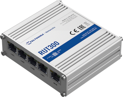 Teltonika 5-Port Industrial Ethernet Router | RUT300-TTK-RUT300