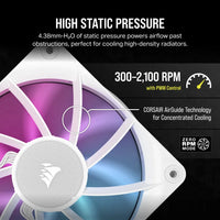 Corsair RX RGB Series; iCUE LINK RX120 RGB White; 120mm Fan; Triple Pack