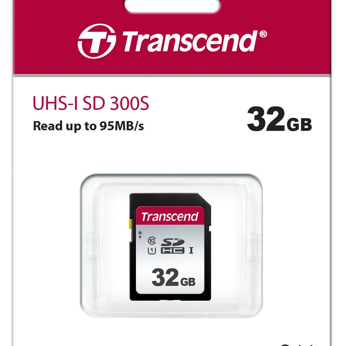 TRANSCEND 300S 32GB UHS-1 CLASS 10 U1 SDHC CARD -2D NAND Transcend