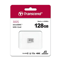 TRANSCEND 128GB MICRO SDXC C 10 UHS-I U1/U3 V30 A1 WITH ADAPTOR-TS128GUSD300S-A