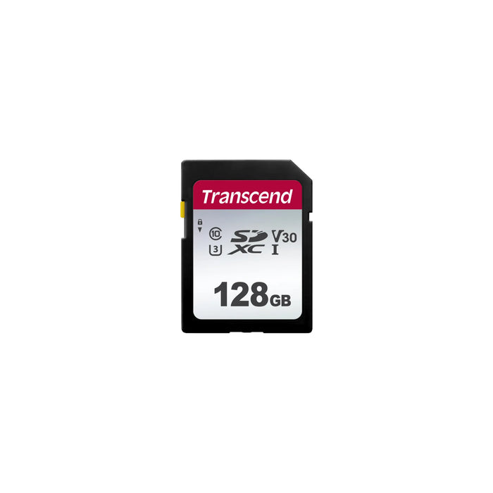 TRANSCEND 300S 128GB UHS-1 CLASS 10 U1 V10 SDXC CARD - 3D NAND Transcend