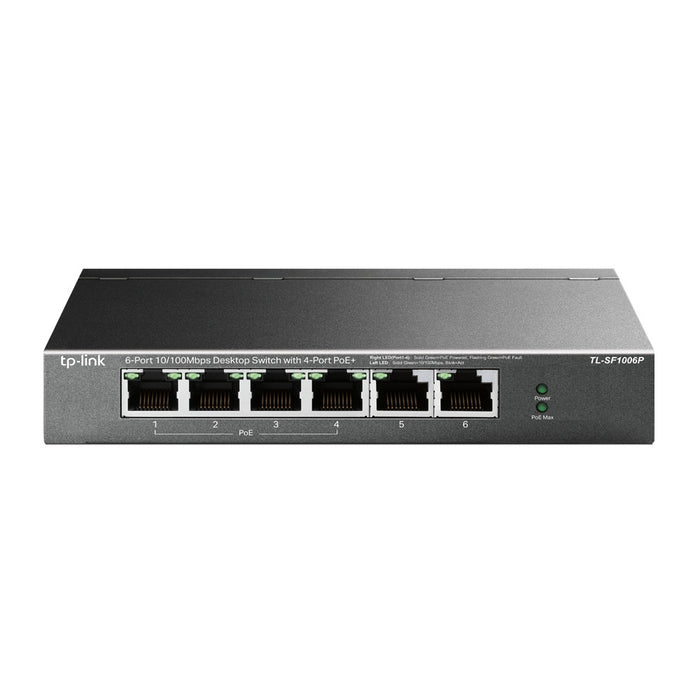 TP-Link 6-Port 10/100 Mbps PoE+ Desktop Switch | TL-SF1006P-TP-SF1006P