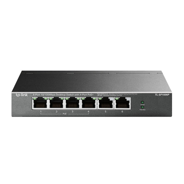 TP-Link 6-Port 10/100 Mbps PoE+ Desktop Switch | TL-SF1006P-TP-SF1006P