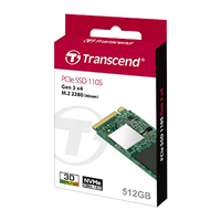 TRANSCEND 512GB MTE110S PCI-E GEN 3x4 M.2 2280 SSD 3D TLC - 1700 MB/s Read 1400 MB/s Write - 200 TBW Transcend